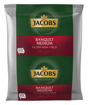 Jacobs Banquet Medium Filter High Yield 100 x 50 g, gemahlen, UTZ zertifiziert